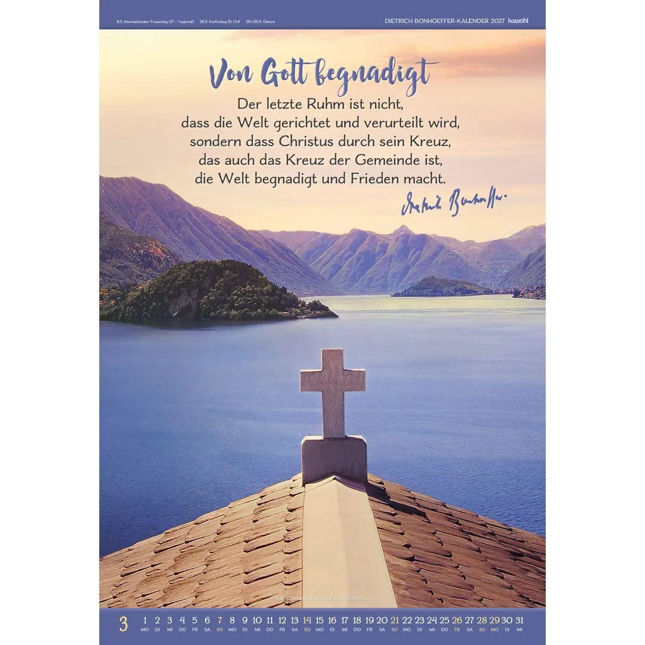 Bild: 9783754808979 | Gott ist für uns 2027 | Dietrich Bonhoeffer-Kalender | Bonhoeffer