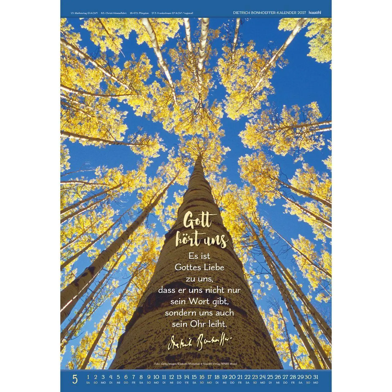 Bild: 9783754808979 | Gott ist für uns 2027 | Dietrich Bonhoeffer-Kalender | Bonhoeffer