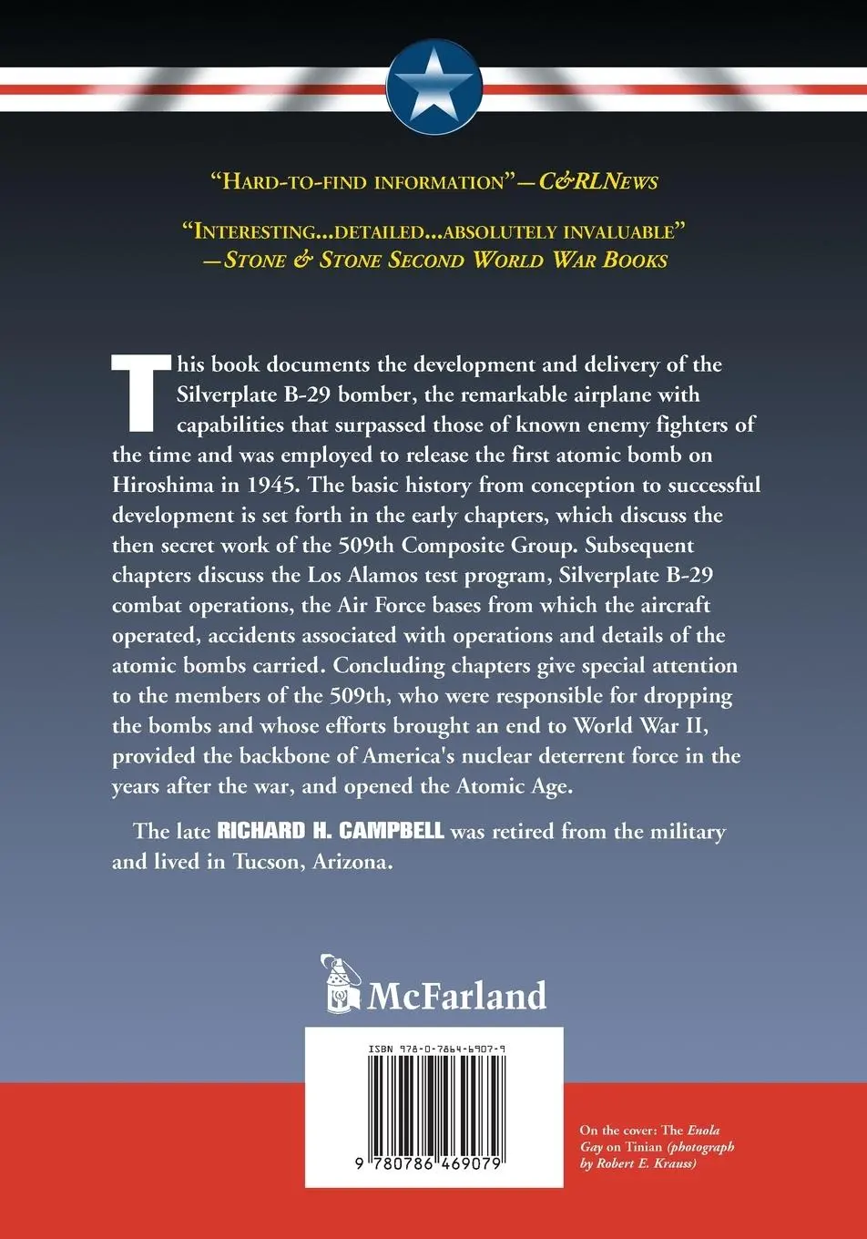 Rückseite: 9780786469079 | The Silverplate Bombers | Richard H. Campbell | Taschenbuch | Englisch