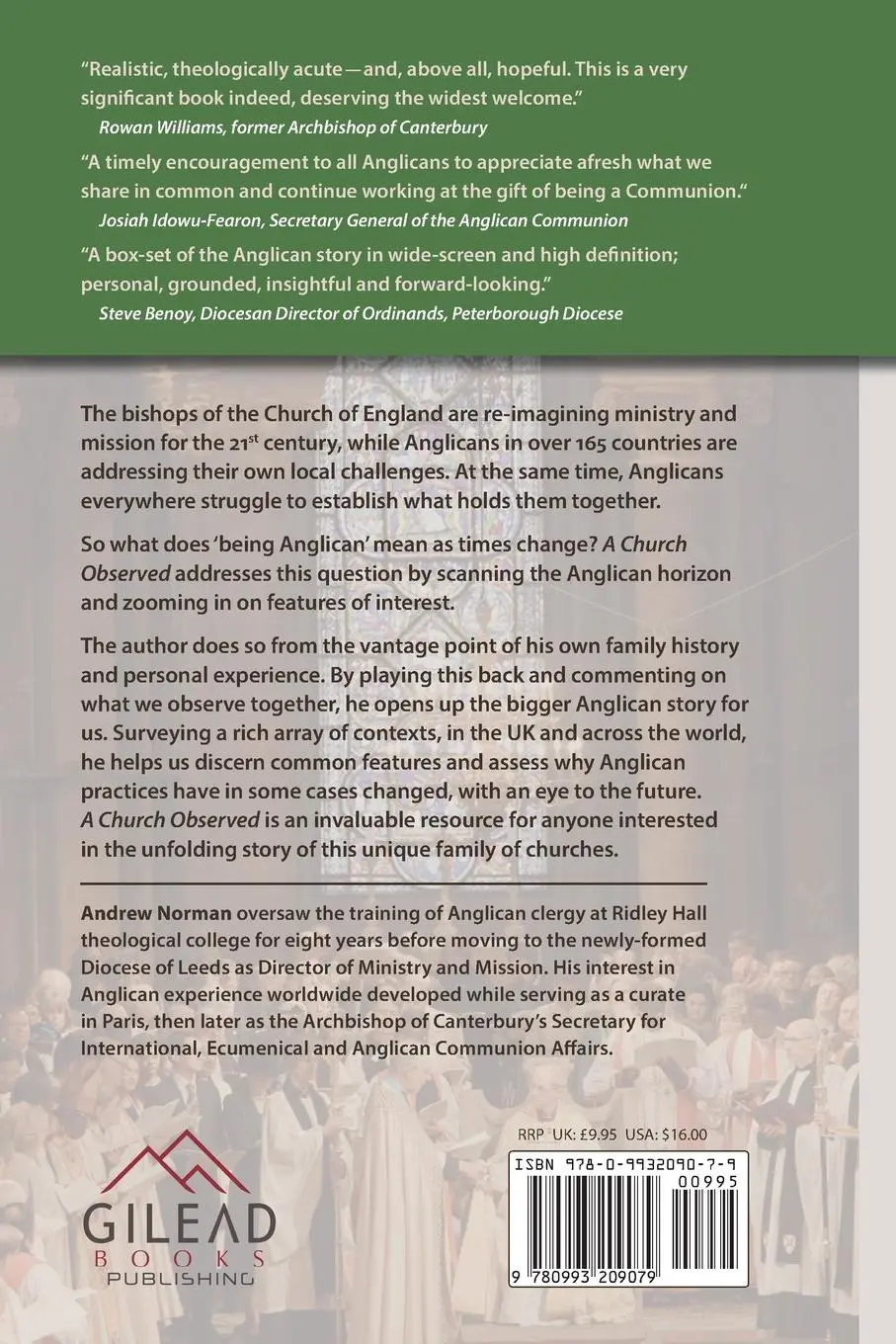 Rückseite: 9780993209079 | A Church Observed | Being Anglican As Times Change | Andrew Norman
