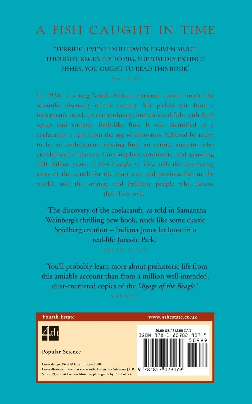 Rückseite: 9781857029079 | A Fish Caught in Time | The Search for the Coelacanth | Weinberg
