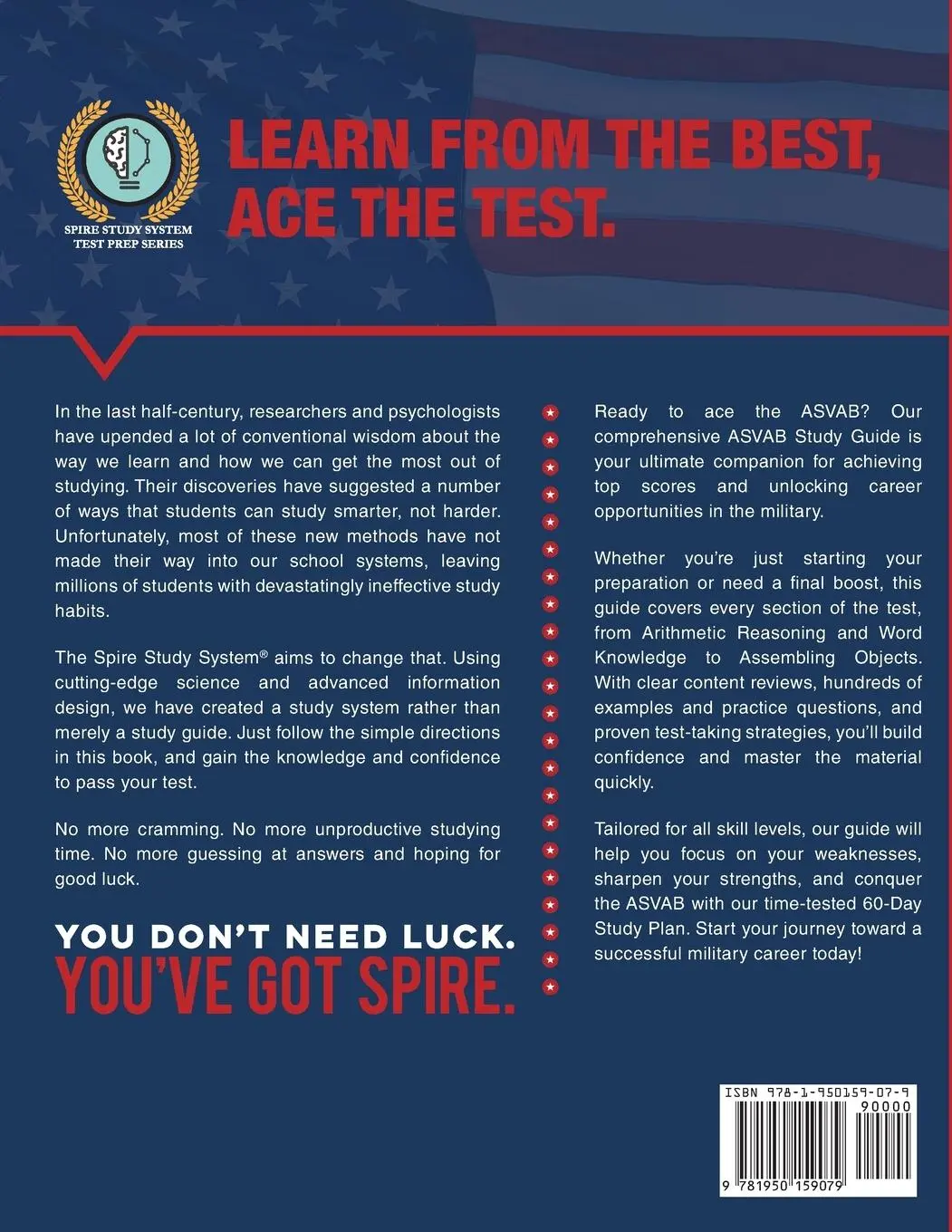 Rückseite: 9781950159079 | ASVAB Study Guide | Spire Study System (u. a.) | Taschenbuch | 2022