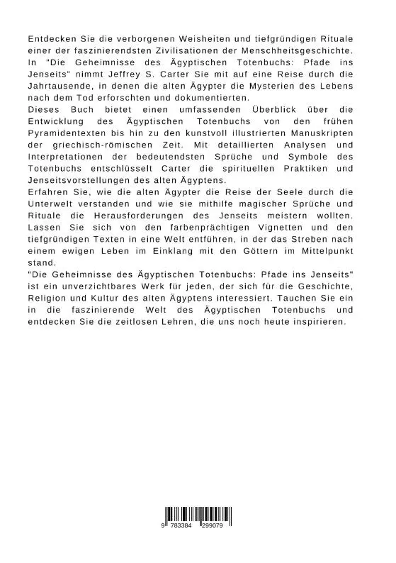 Rückseite: 9783384299079 | Die Geheimnisse des Ägyptischen Totenbuchs | Pfade ins Jenseits | Buch