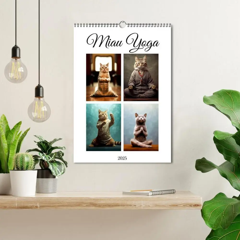 Bild: 9783435849079 | Miau Yoga (Wandkalender 2025 DIN A3 hoch), CALVENDO Monatskalender