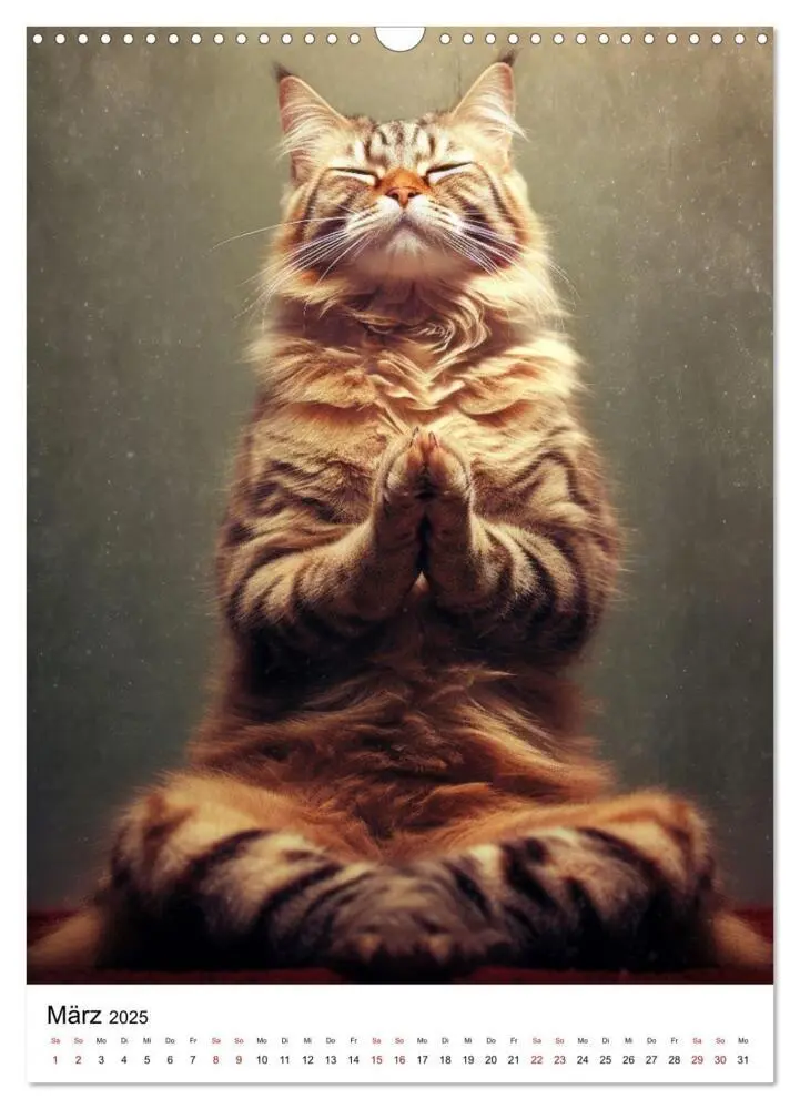 Bild: 9783435849079 | Miau Yoga (Wandkalender 2025 DIN A3 hoch), CALVENDO Monatskalender