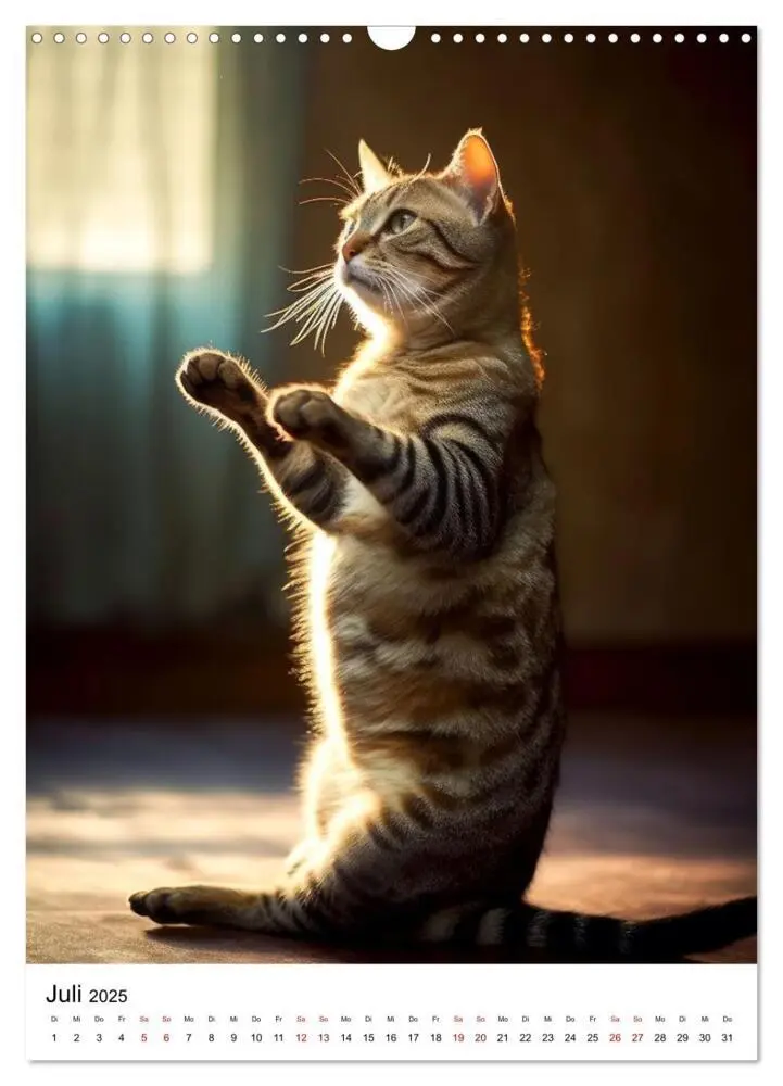 Bild: 9783435849079 | Miau Yoga (Wandkalender 2025 DIN A3 hoch), CALVENDO Monatskalender