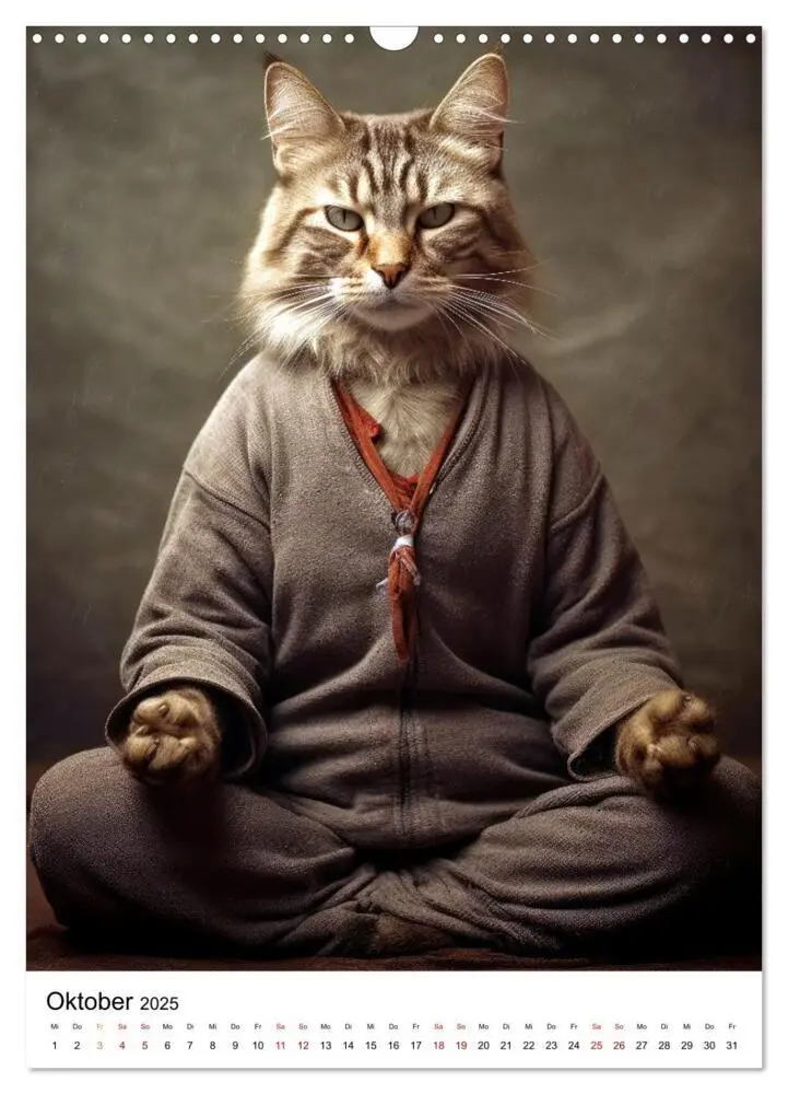 Bild: 9783435849079 | Miau Yoga (Wandkalender 2025 DIN A3 hoch), CALVENDO Monatskalender