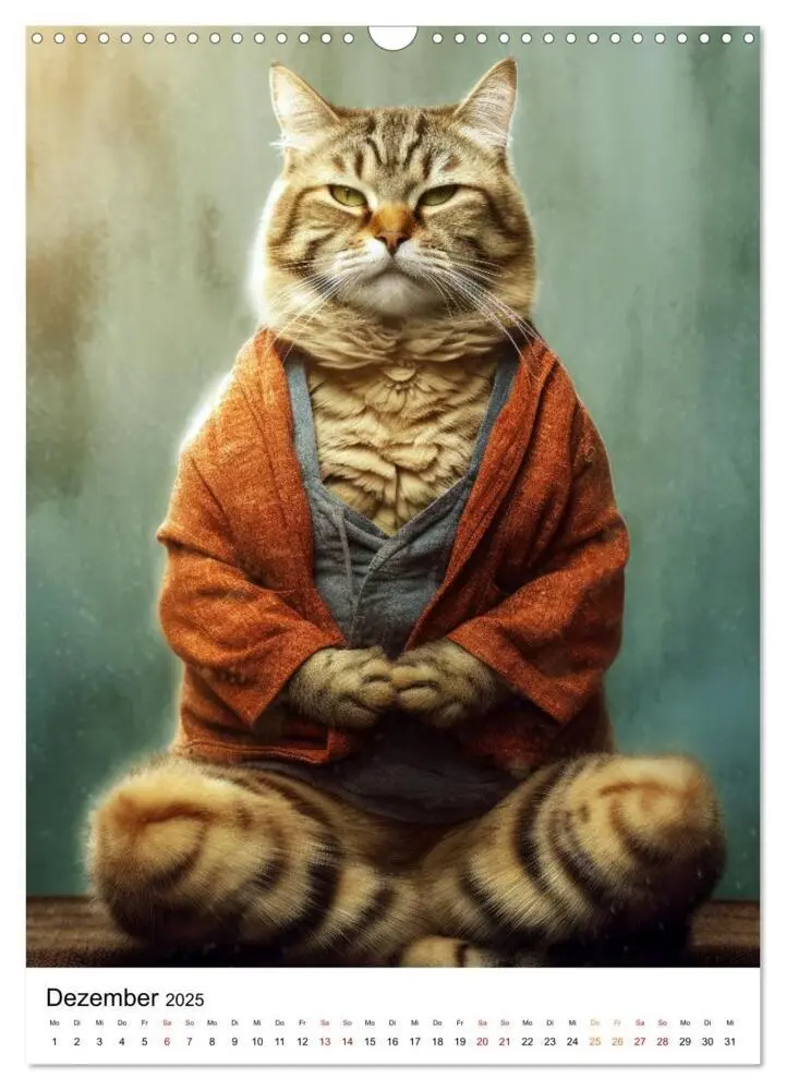 Bild: 9783435849079 | Miau Yoga (Wandkalender 2025 DIN A3 hoch), CALVENDO Monatskalender