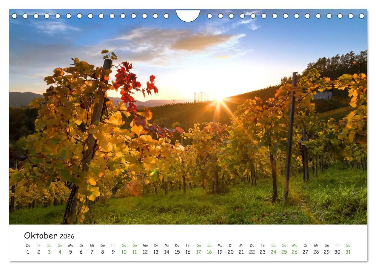 Bild: 9783457629079 | Südsteiermark365 (Wandkalender 2026 DIN A4 quer), CALVENDO...