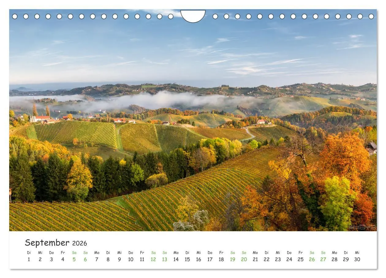 Bild: 9783457629079 | Südsteiermark365 (Wandkalender 2026 DIN A4 quer), CALVENDO...