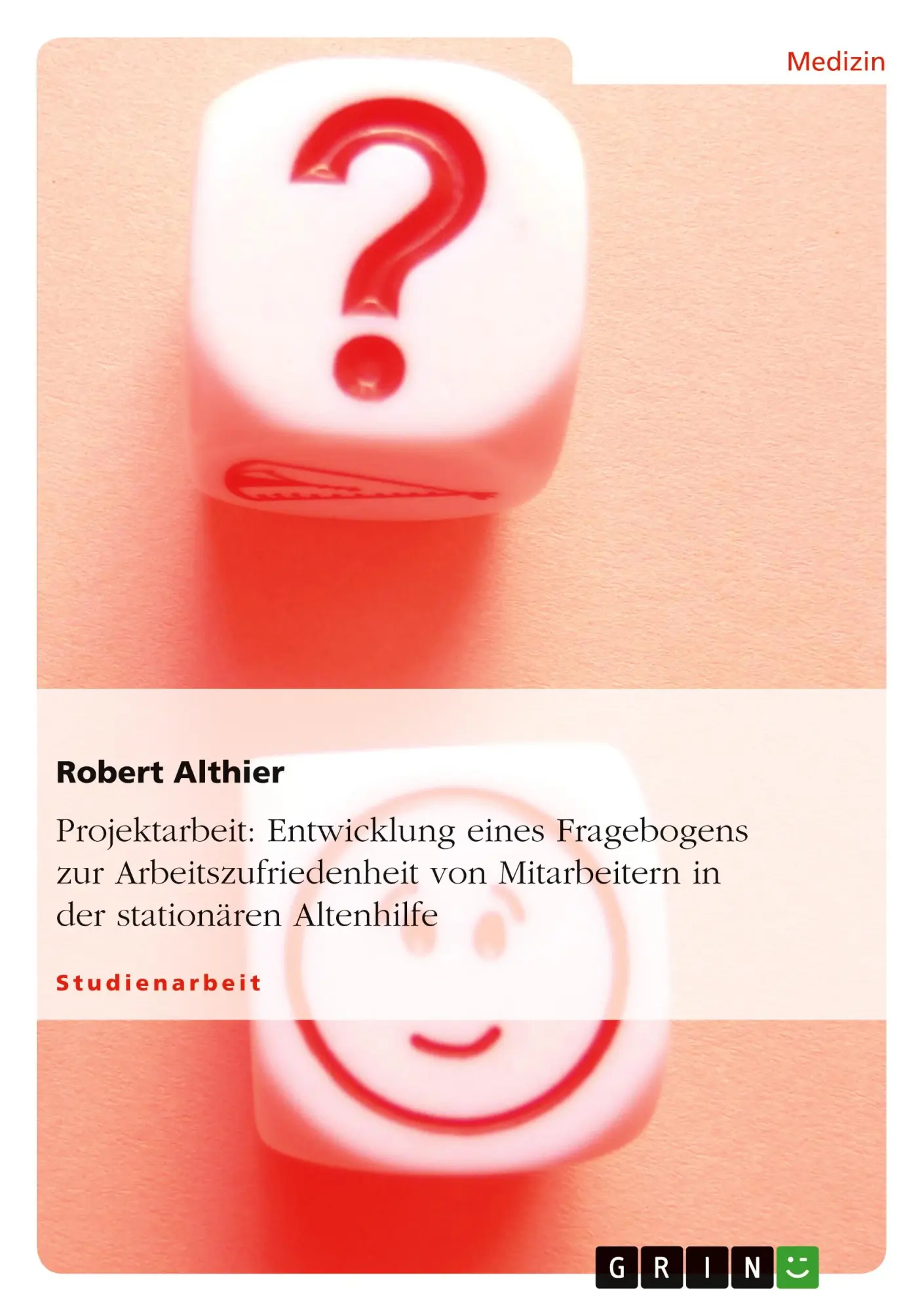 Cover: 9783640469079 | Entwicklung eines Fragebogens zur Arbeitszufriedenheit von...