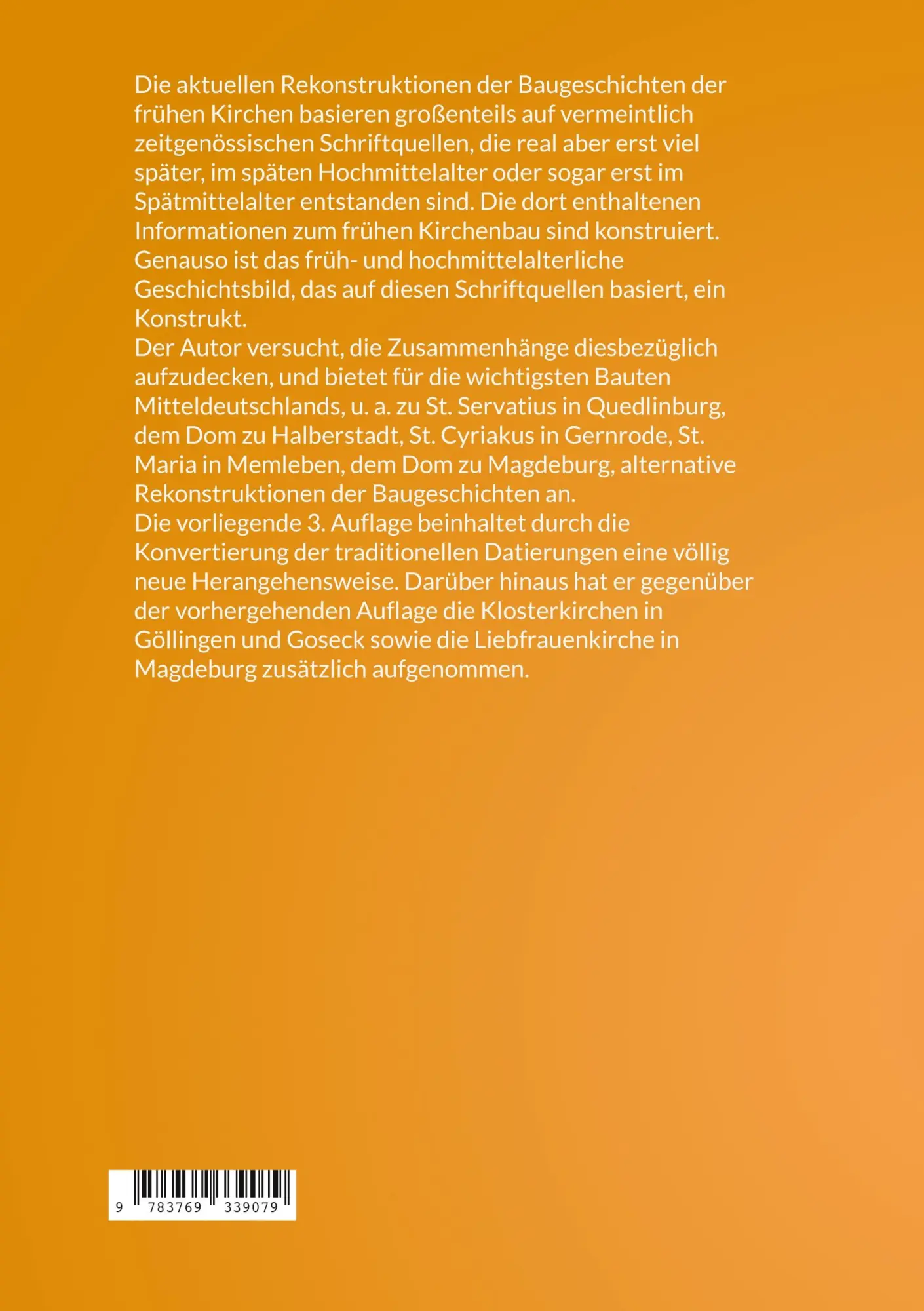 Rückseite: 9783769339079 | Frühe Kirchenbauten in Mitteldeutschland | Michael Meisegeier | Buch