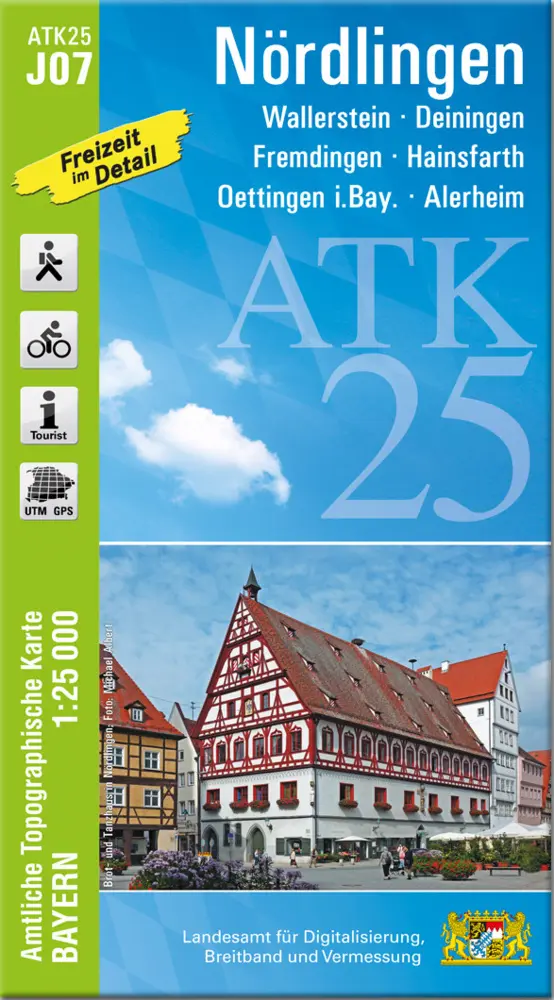 Cover: 9783899339079 | ATK25-J07 Nördlingen (Amtliche Topographische Karte 1:25000) | Deutsch