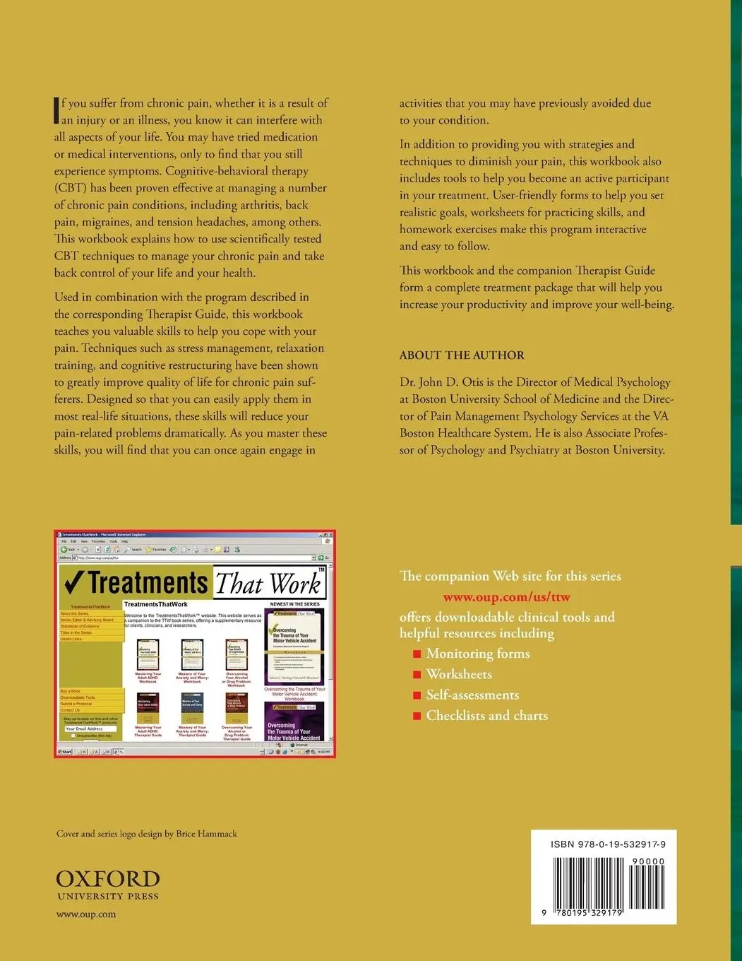 Rückseite: 9780195329179 | Managing Chronic Pain | A Cognitive-Behavioral Therapy Approach | Otis