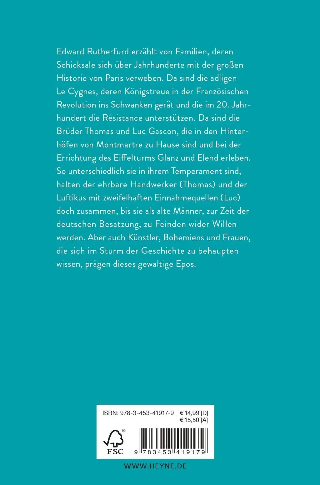 Bild: 9783453419179 | Paris | Roman einer Stadt | Edward Rutherfurd | Taschenbuch | 928 S.