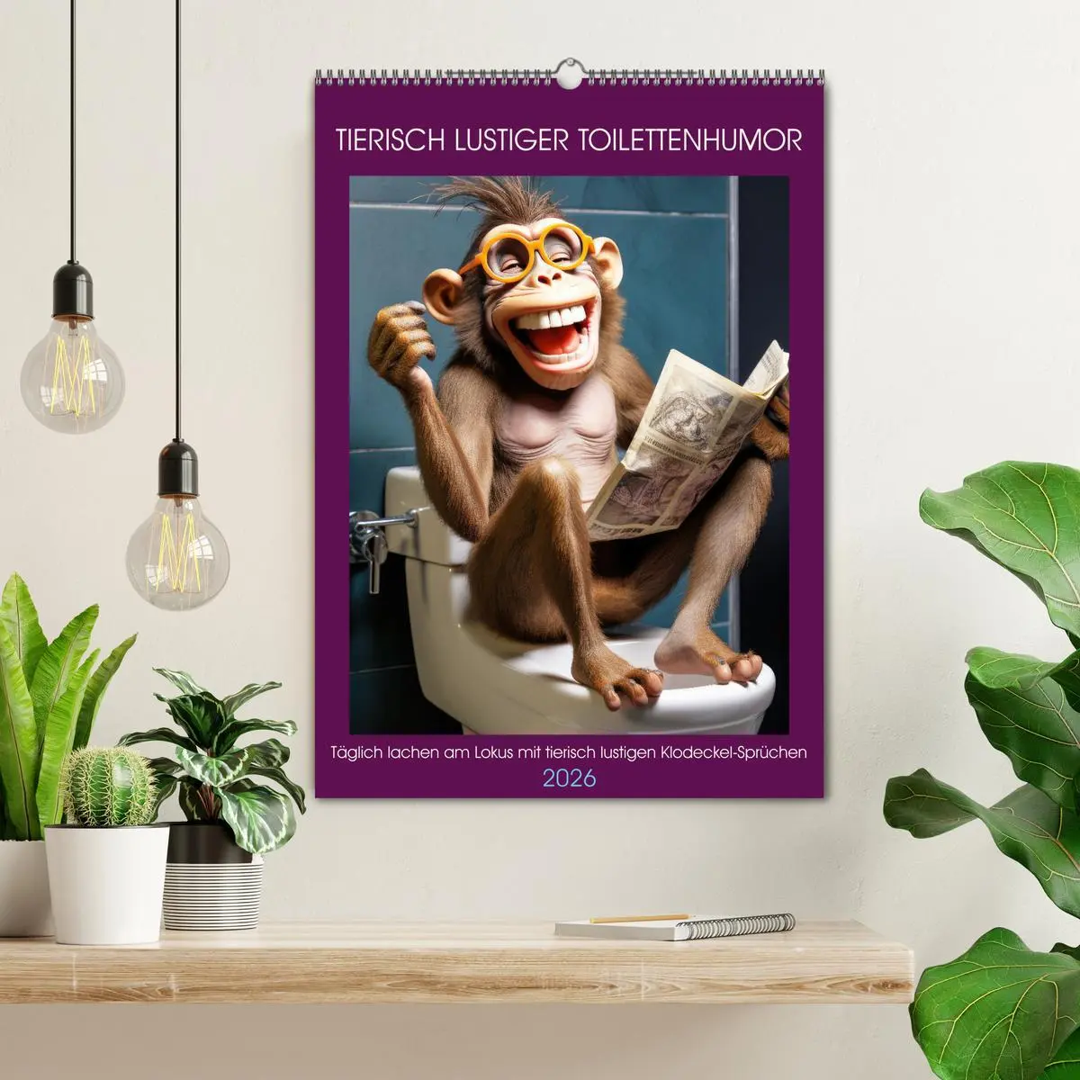 Bild: 9783516259179 | Tierisch lustiger Toilettenhumor (Wandkalender 2026 DIN A2 hoch),...