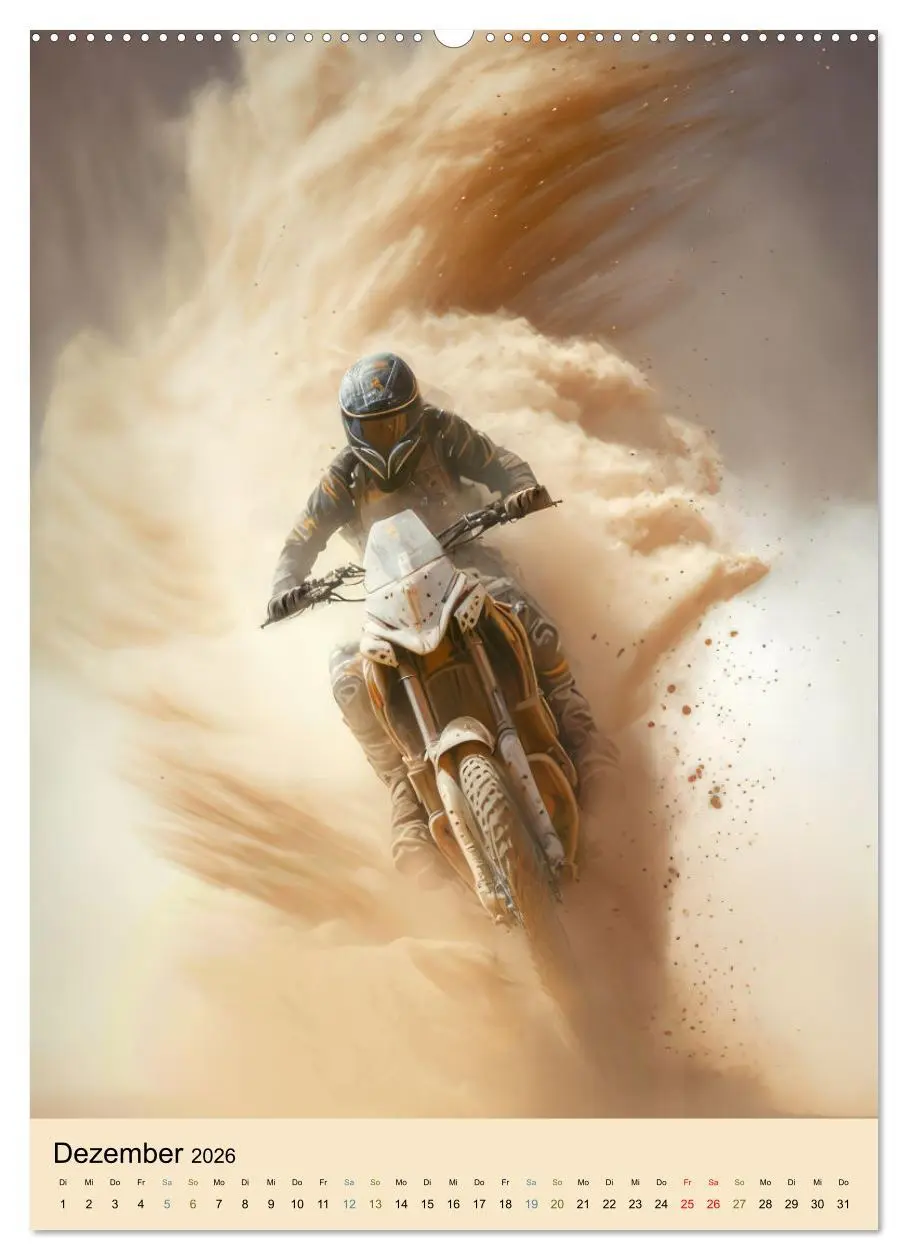 Bild: 9783516319279 | Motorrad Wüstenrennen (Wandkalender 2026 DIN A2 hoch), CALVENDO...