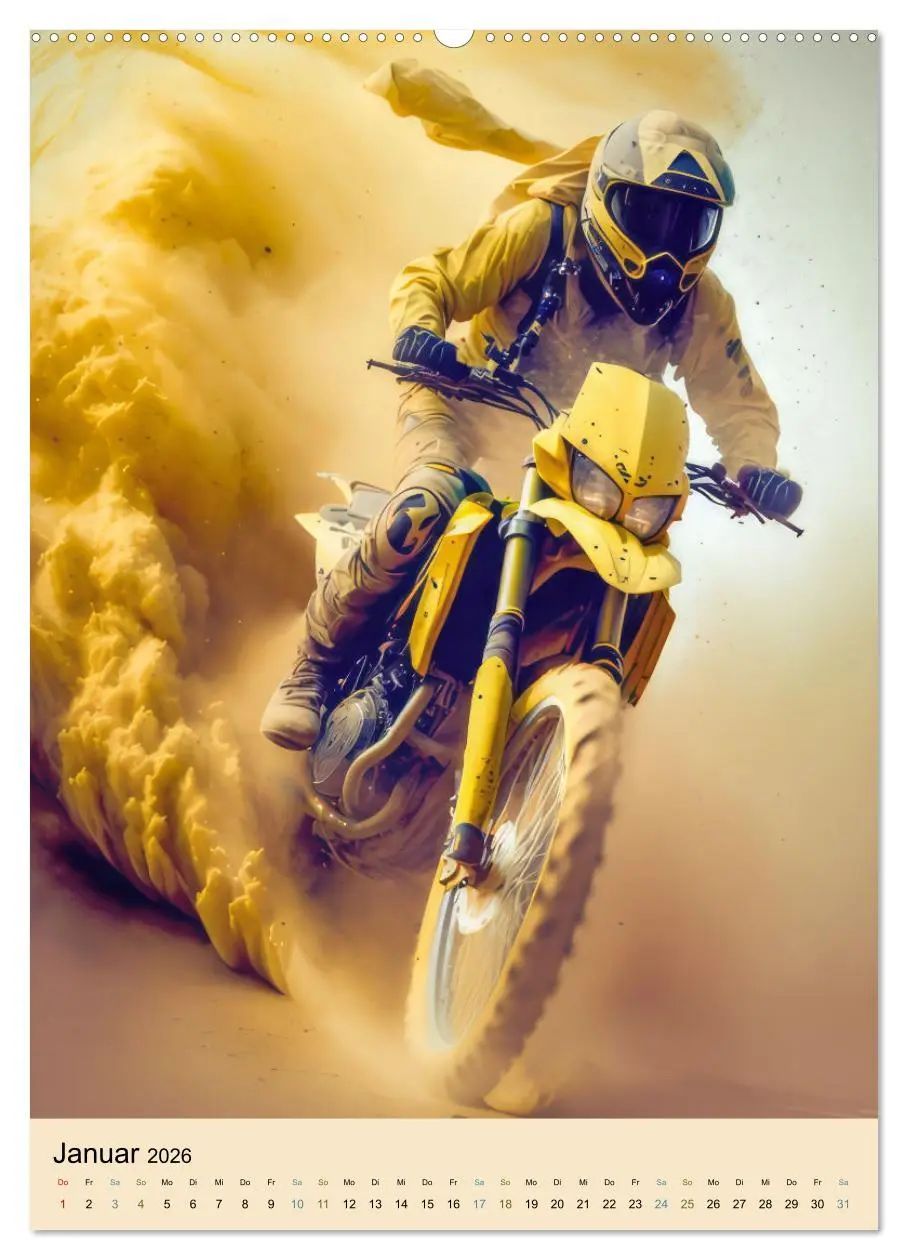Bild: 9783516319279 | Motorrad Wüstenrennen (Wandkalender 2026 DIN A2 hoch), CALVENDO...