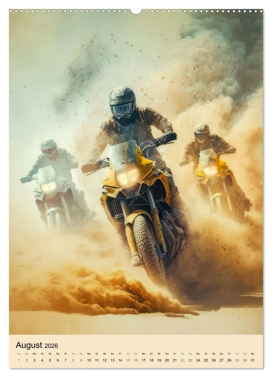 Bild: 9783516319279 | Motorrad Wüstenrennen (Wandkalender 2026 DIN A2 hoch), CALVENDO...