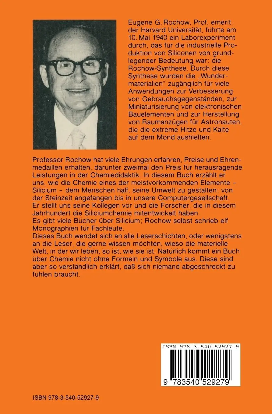 Rückseite: 9783540529279 | Silicium und Silicone | Eugene G. Rochow | Taschenbuch | xii | Deutsch