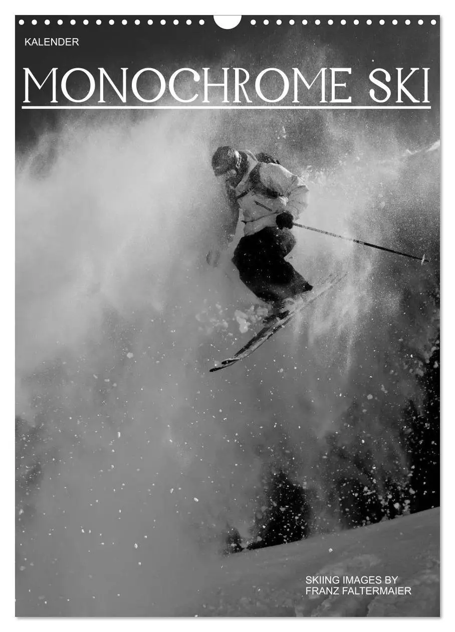 Cover: 9783594229279 | Monochrome Ski (Wandkalender 2027 DIN A3 hoch), CALVENDO...