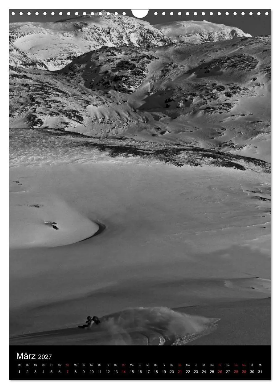 Bild: 9783594229279 | Monochrome Ski (Wandkalender 2027 DIN A3 hoch), CALVENDO...