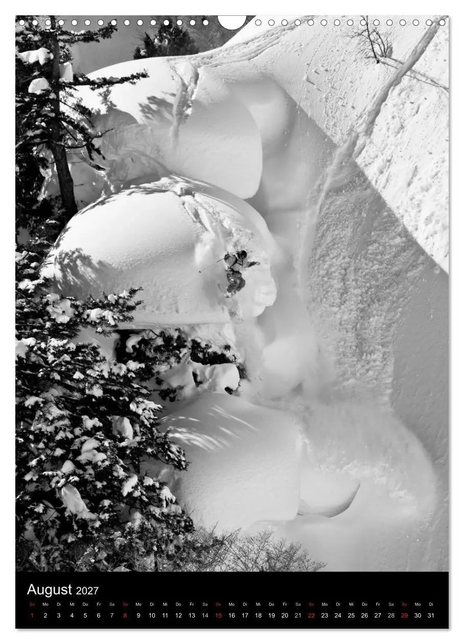 Bild: 9783594229279 | Monochrome Ski (Wandkalender 2027 DIN A3 hoch), CALVENDO...