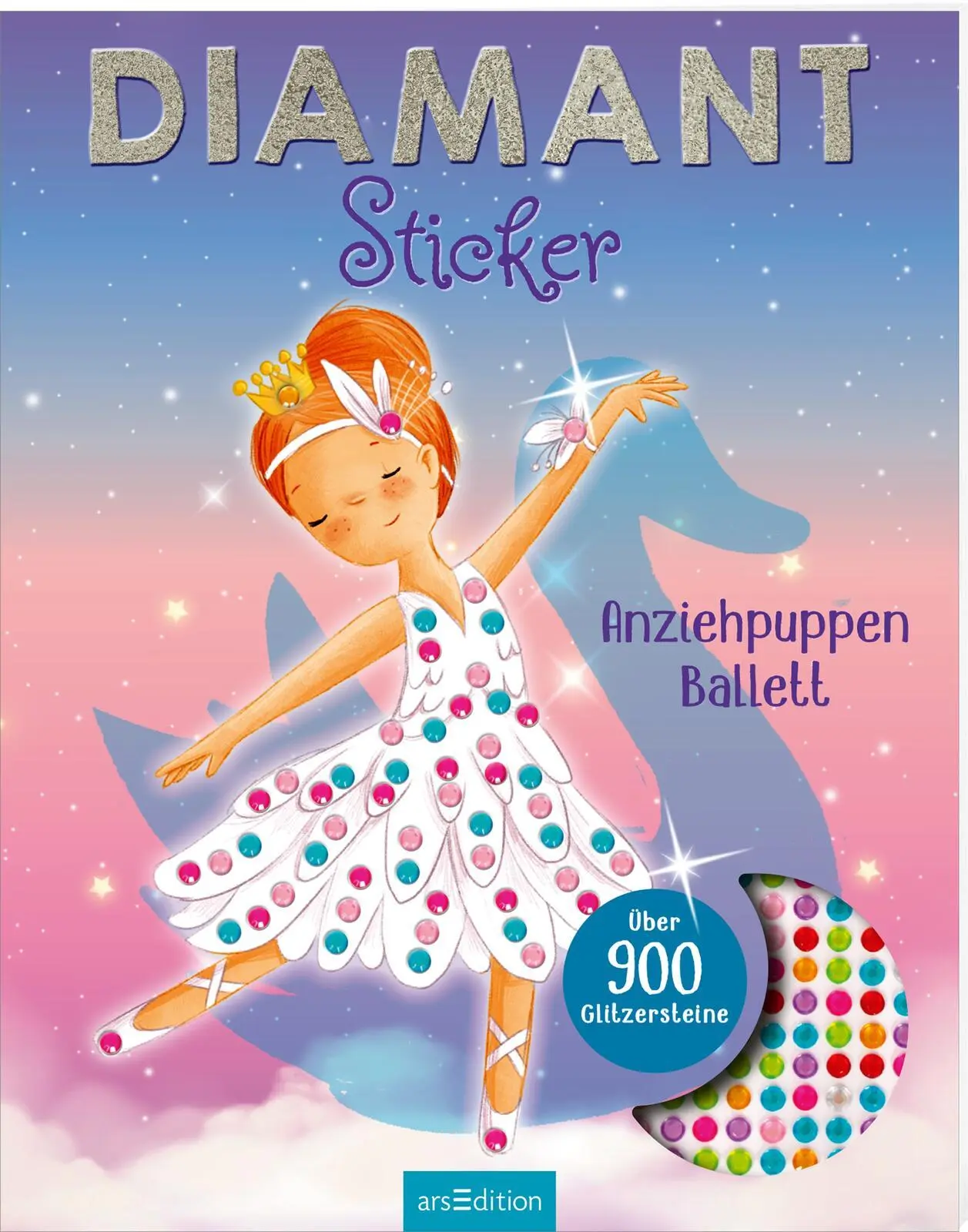 Cover: 9783845859279 | Diamantsticker Anziehpuppen - Ballett | Über 900 Glitzersteine | Kraus