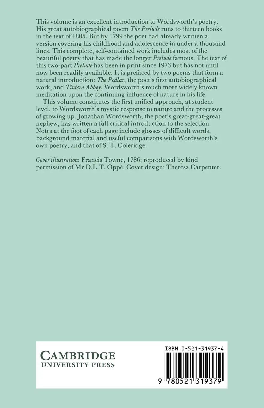 Rückseite: 9780521319379 | William Wordsworth | The Pedlar, Tintern Abbey, the Two-Part Prelude