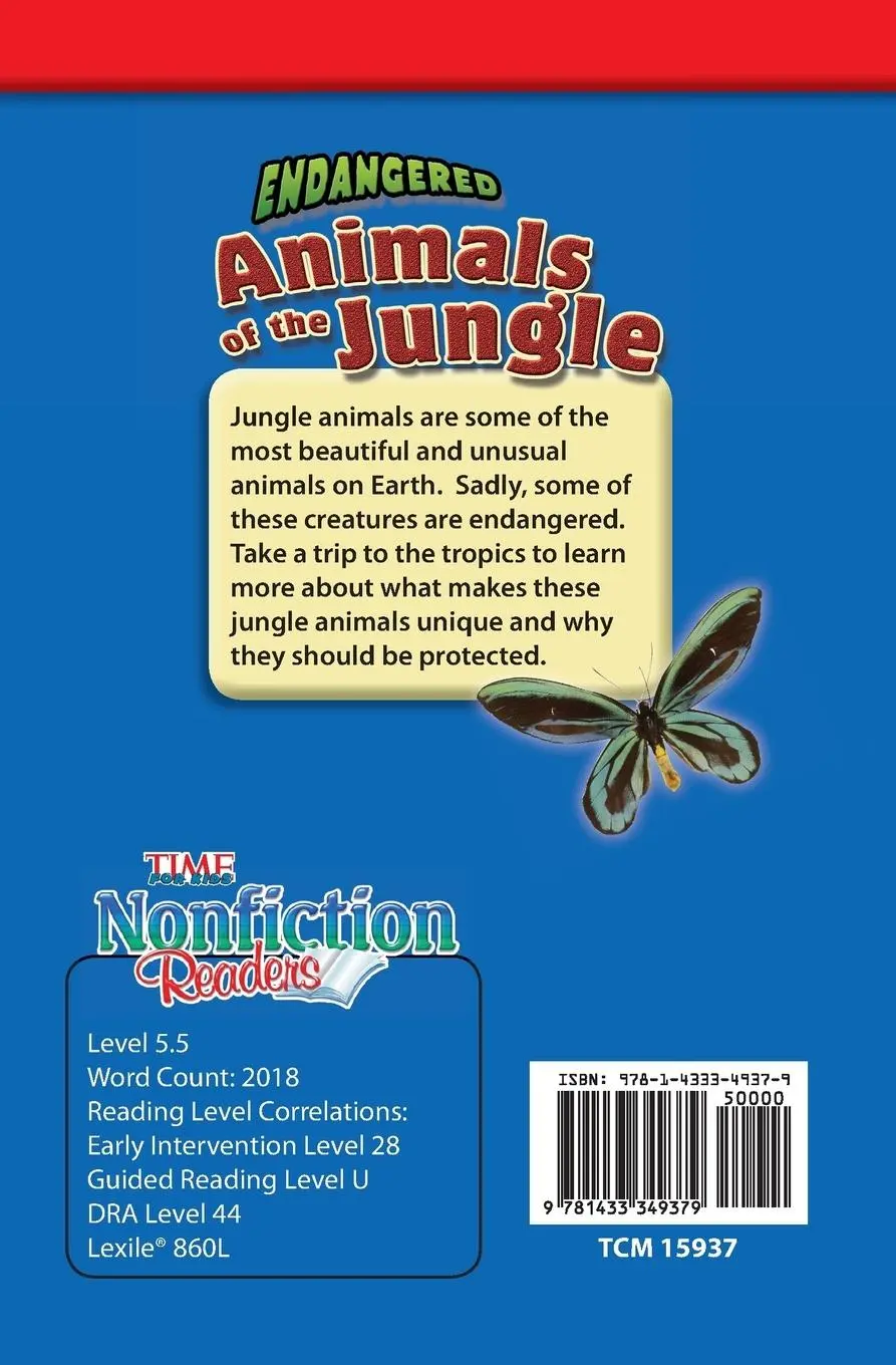 Rückseite: 9781433349379 | Endangered Animals of the Jungle | William B. Rice | Taschenbuch