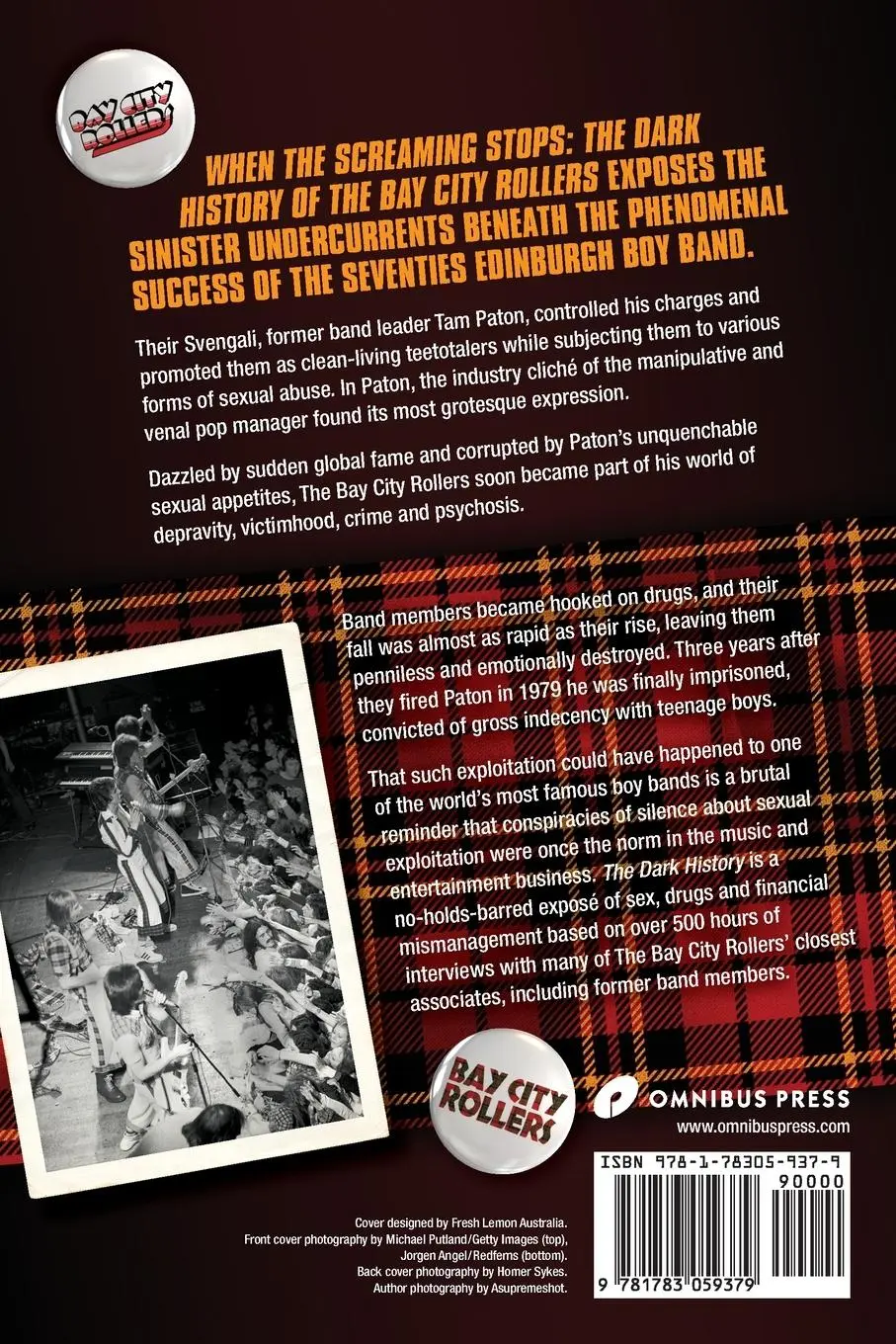 Rückseite: 9781783059379 | When the Screaming Stops | The Dark History of the Bay City Rollers