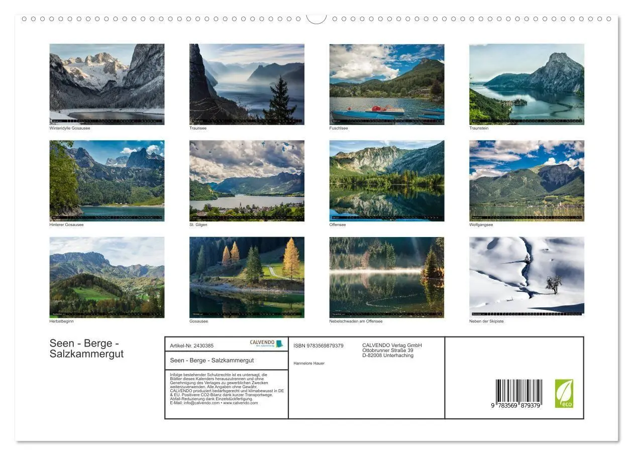 Bild: 9783569879379 | Seen - Berge - Salzkammergut (hochwertiger Premium Wandkalender...