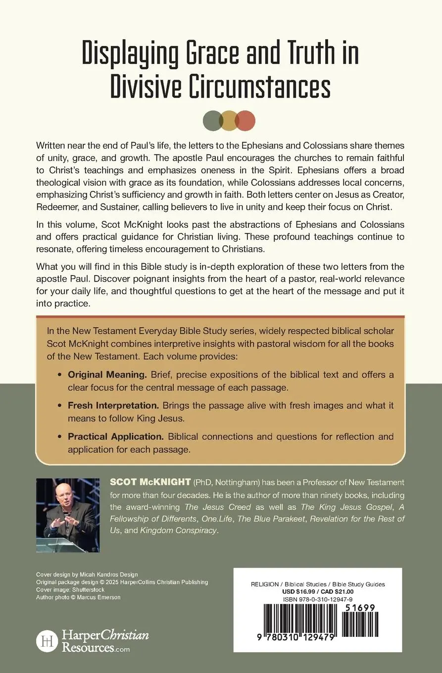 Rückseite: 9780310129479 | The Ephesians and Colossians | Diversity in Unity | Scot Mcknight