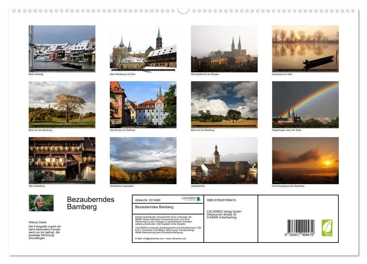 Bild: 9783457999479 | Bezauberndes Bamberg (hochwertiger Premium Wandkalender 2026 DIN A2...