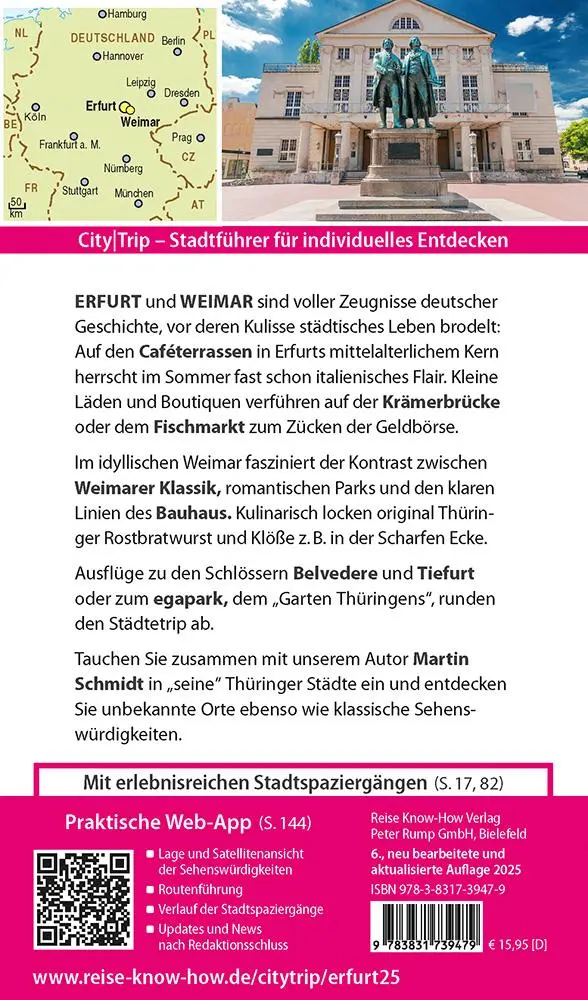 Rückseite: 9783831739479 | Reise Know-How CityTrip Erfurt und Weimar | Martin Schmidt | Buch