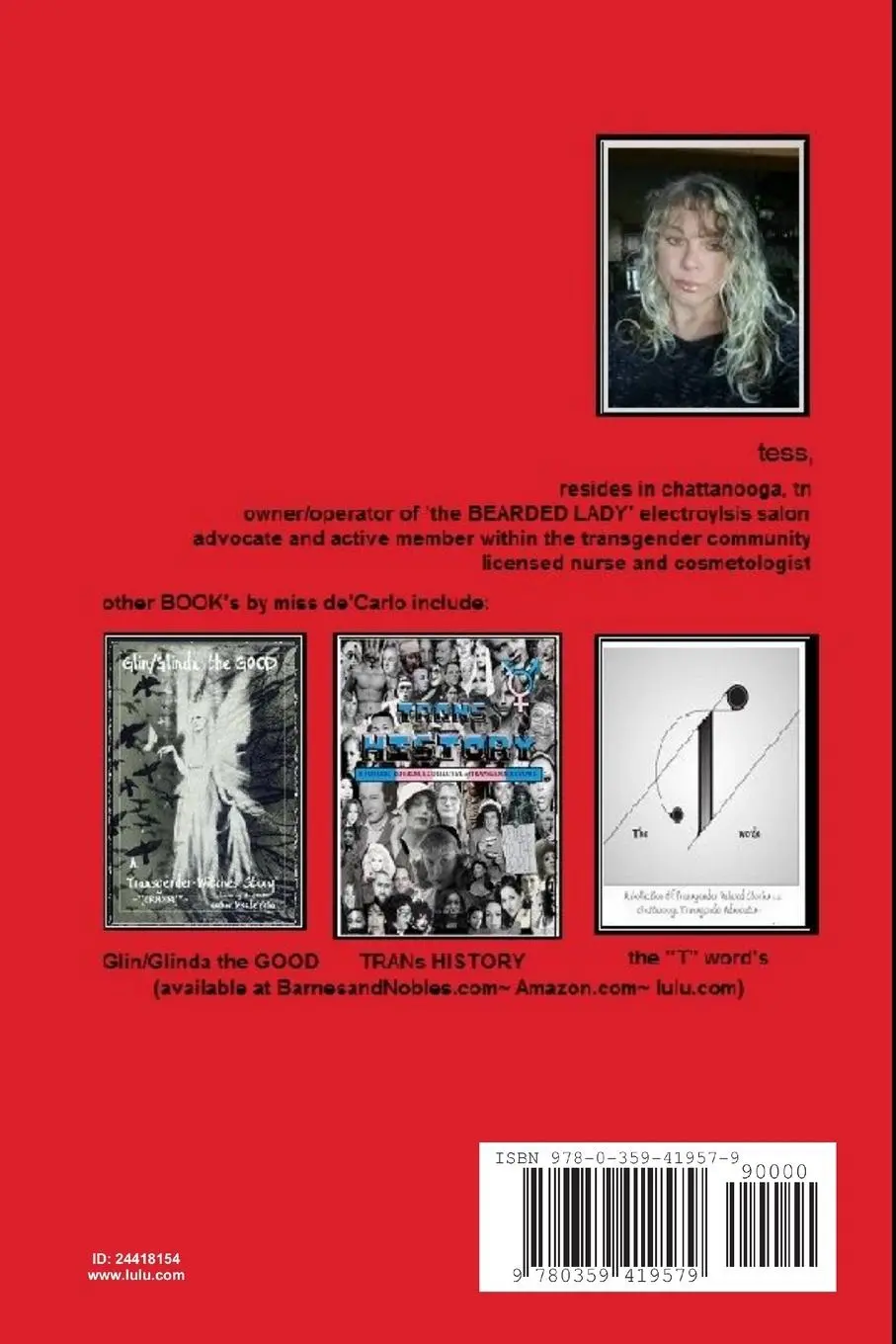 Rückseite: 9780359419579 | THE BLACK TRANSMAN &amp; TRANSWOMAN | Tess deCarlo | Taschenbuch | 2019