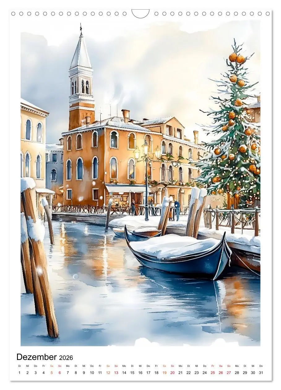 Bild: 9783457299579 | Venedig - Brücken, Kanäle, Gondeln (Wandkalender 2026 DIN A3 hoch),...