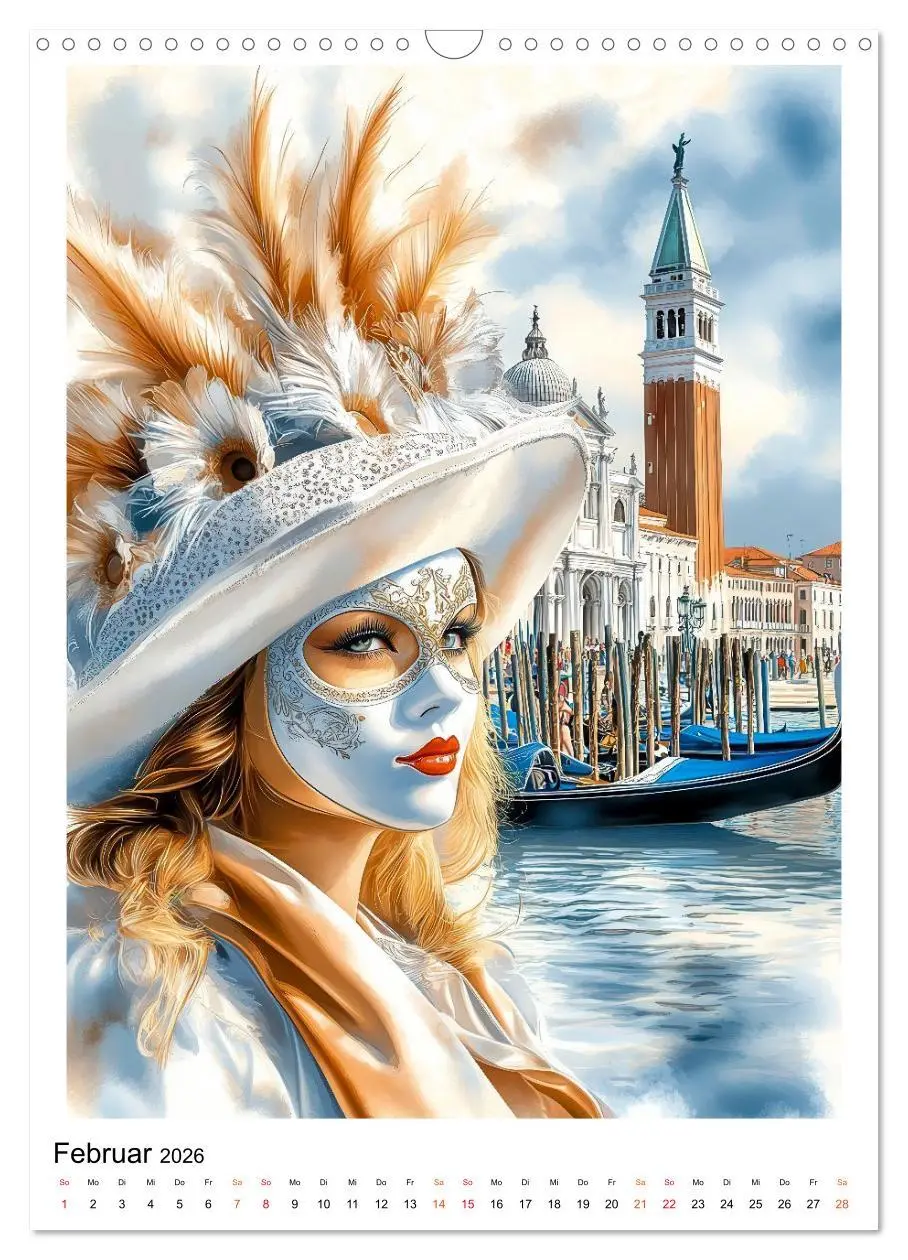 Bild: 9783457299579 | Venedig - Brücken, Kanäle, Gondeln (Wandkalender 2026 DIN A3 hoch),...