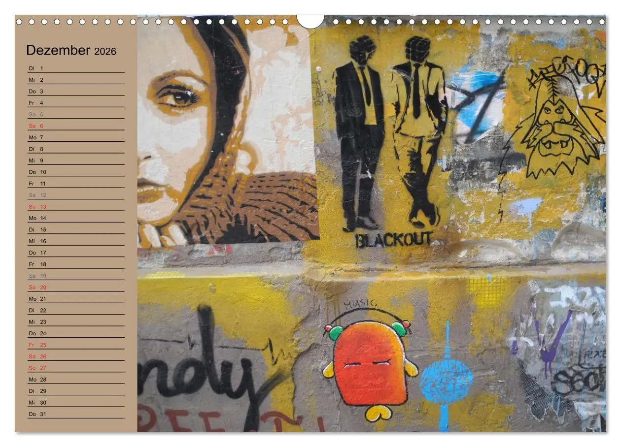Bild: 9783516149579 | Street-Art Berlin (Wandkalender 2026 DIN A3 quer), CALVENDO...