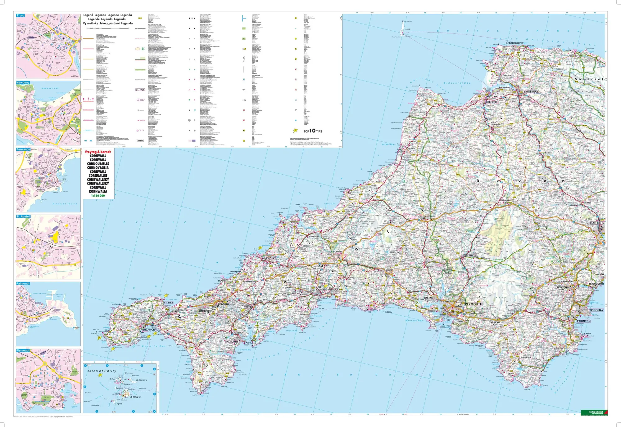 Bild: 9783707909579 | Cornwall 1 : 150 000. Autokarte | (Land-)Karte | Deutsch | 2018
