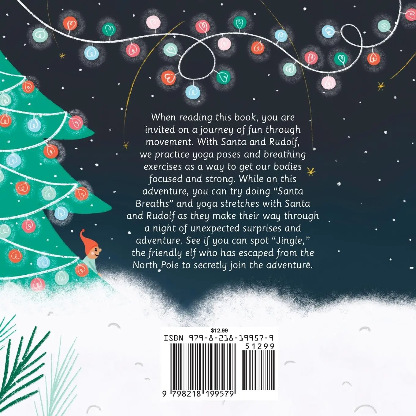 Rückseite: 9798218199579 | Santa &amp; Rudolf's Yoga Adventure | Jilly Sansone | Taschenbuch | 2023