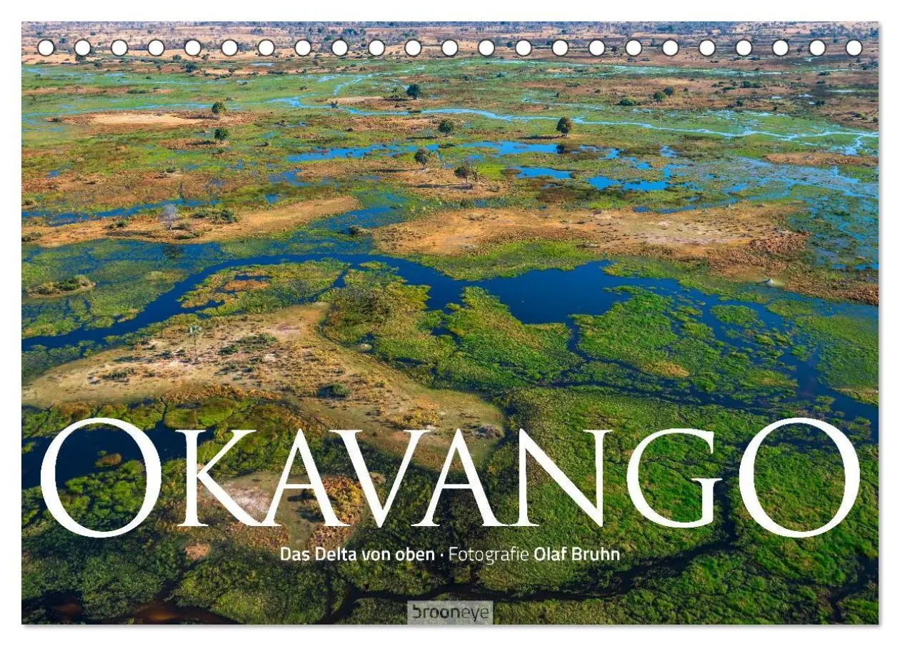 Cover: 9783435649679 | Okavango - Das Delta von oben (Tischkalender 2025 DIN A5 quer),...