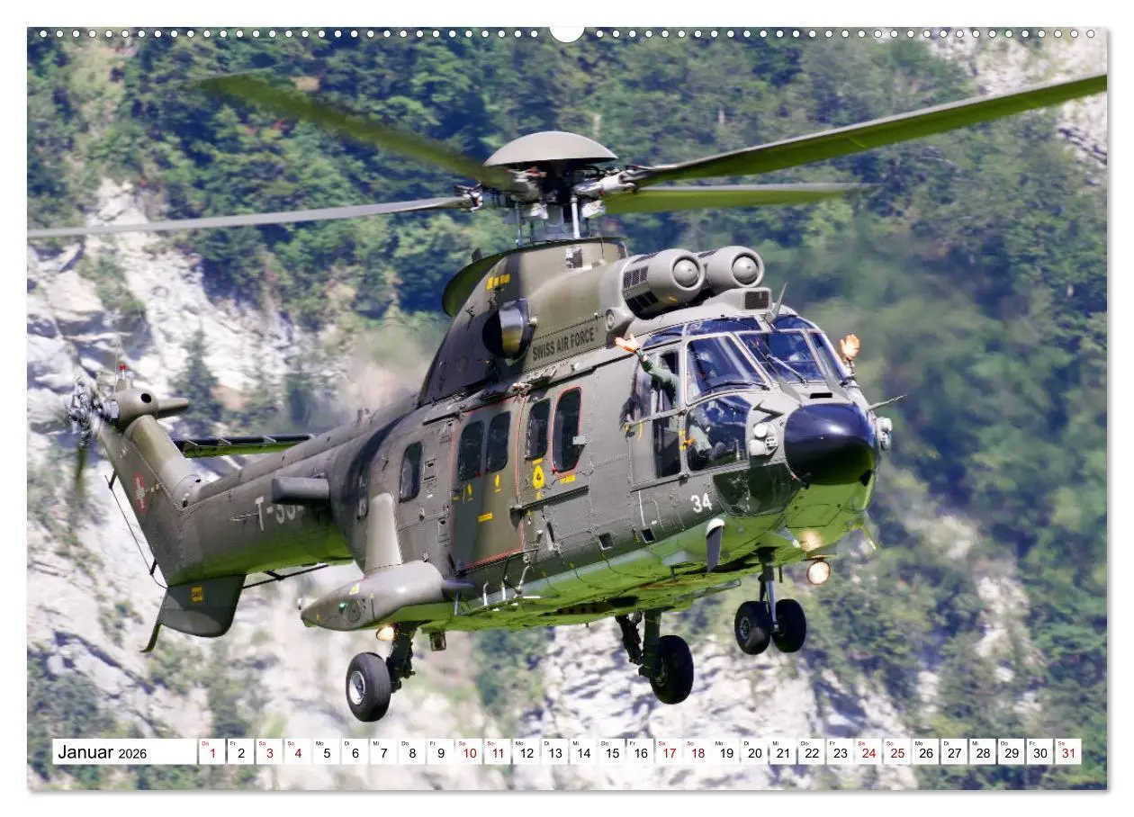 Bild: 9783457739679 | Hubschrauber in Action (Wandkalender 2026 DIN A2 quer), CALVENDO...