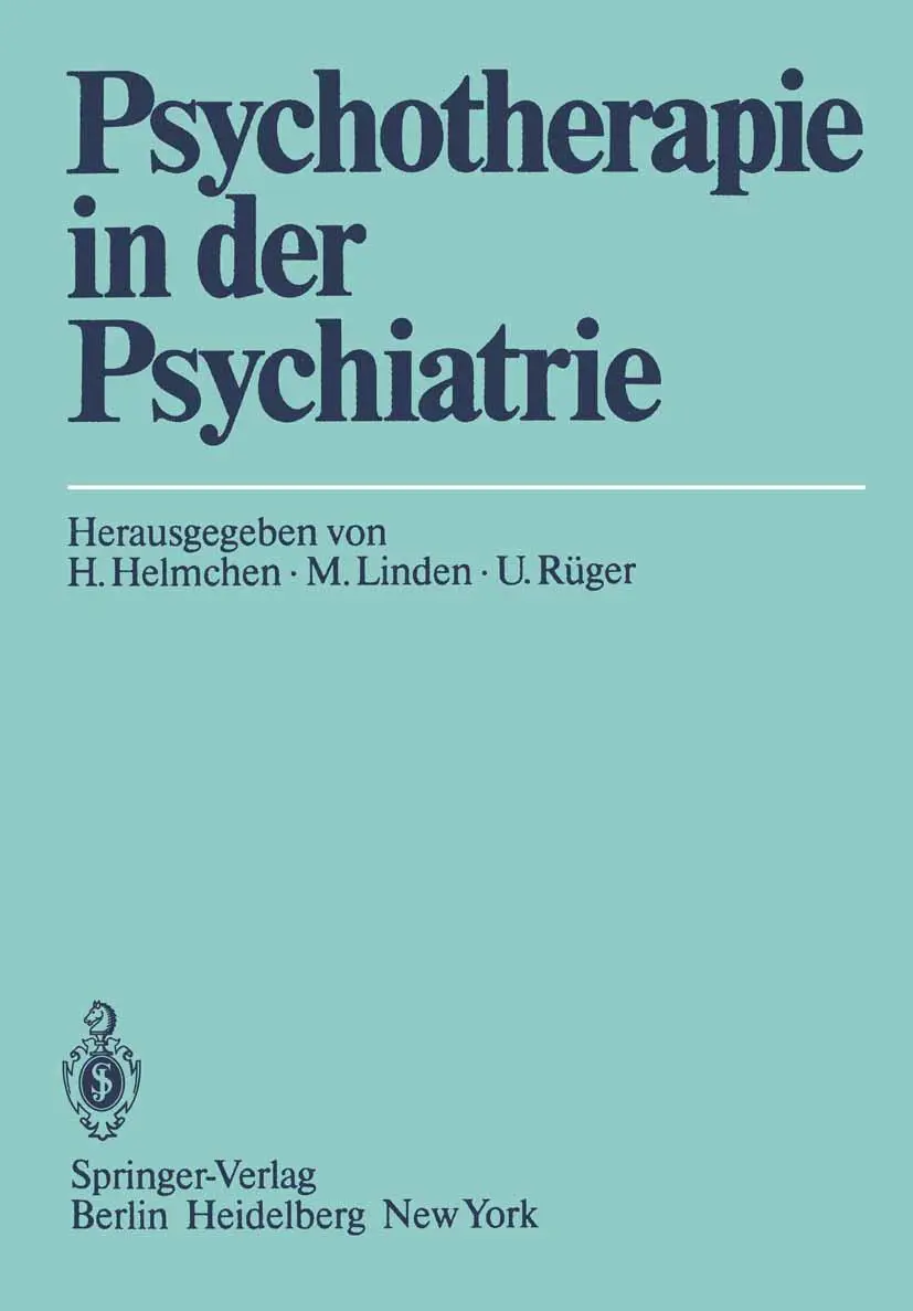 Cover: 9783540109679 | Psychotherapie in der Psychiatrie | H. Helmchen (u. a.) | Taschenbuch
