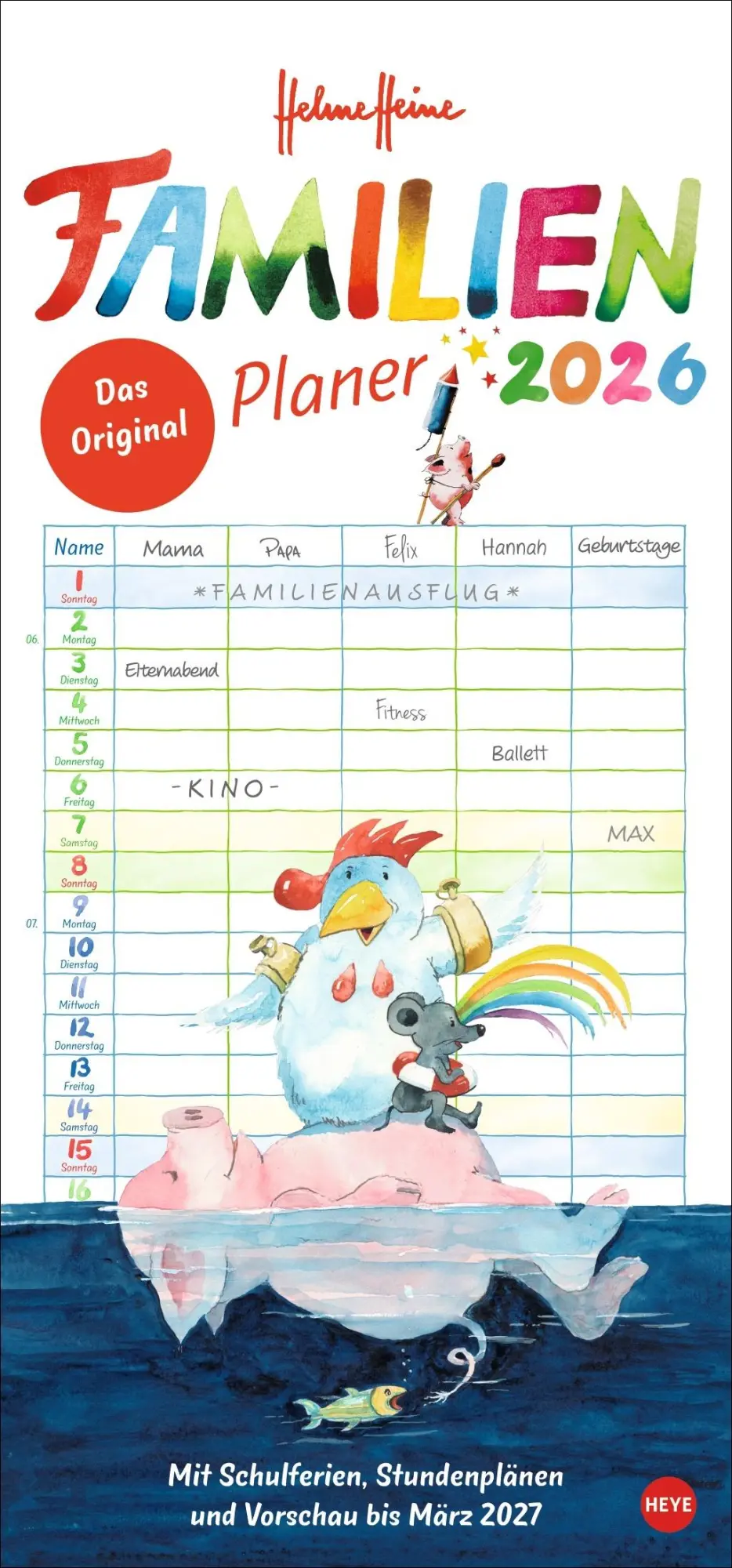Cover: 9783756409679 | Helme Heine: Familienplaner 2026 | Helme Heine | Kalender | 15 S.