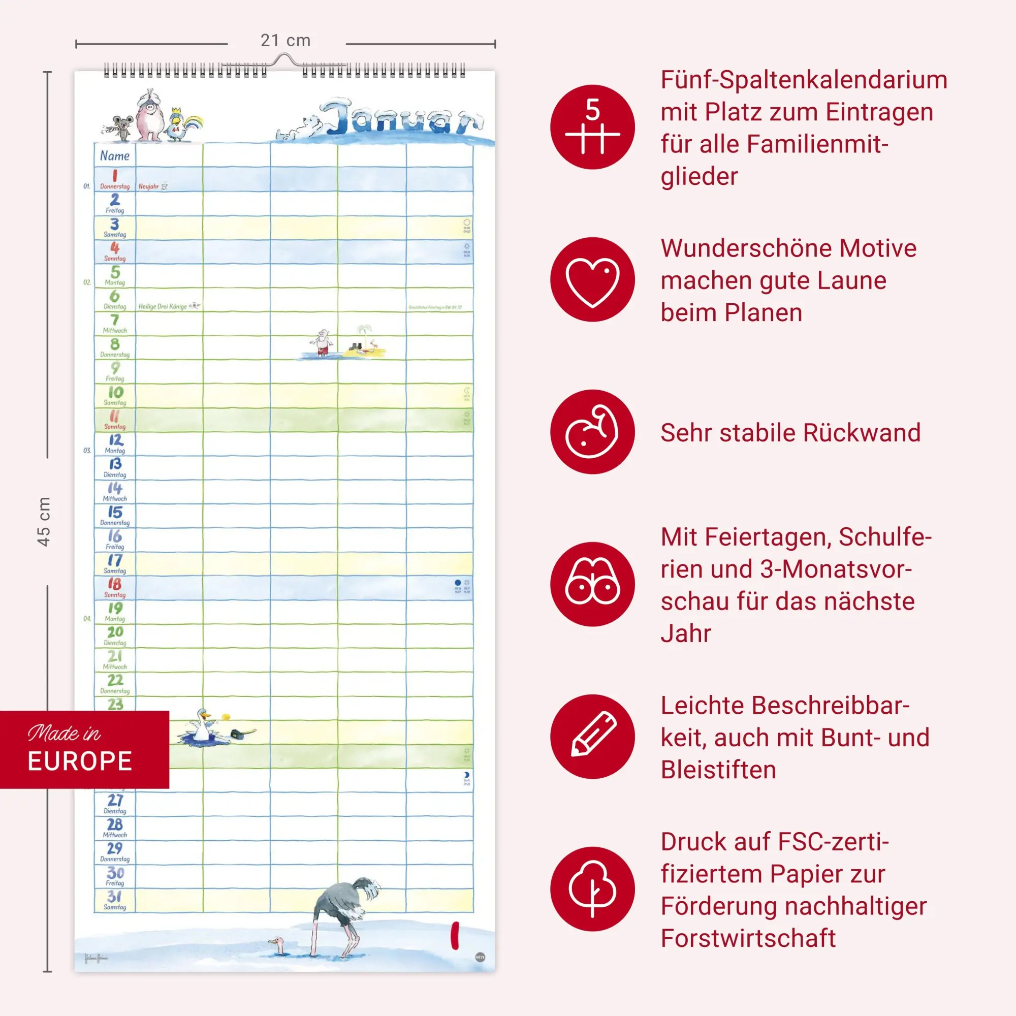 Bild: 9783756409679 | Helme Heine: Familienplaner 2026 | Helme Heine | Kalender | 15 S.
