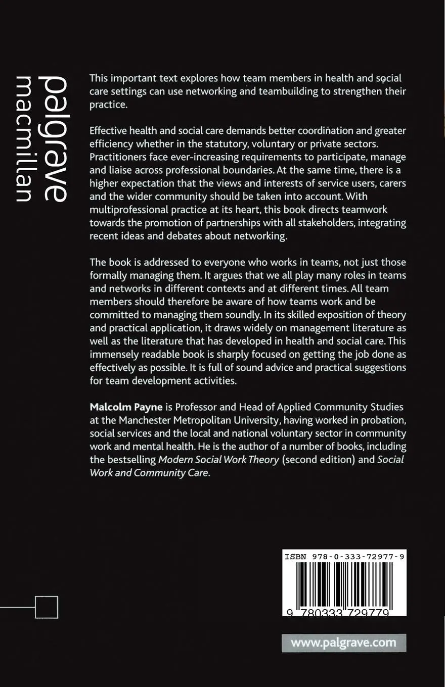 Rückseite: 9780333729779 | Teamwork in Multiprofessional Care | Malcolm Payne | Taschenbuch