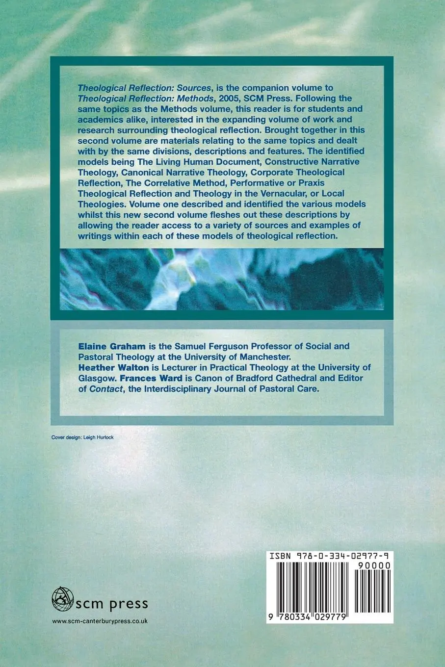 Rückseite: 9780334029779 | Theological Reflection | Sources | Elaine Graham (u. a.) | Taschenbuch