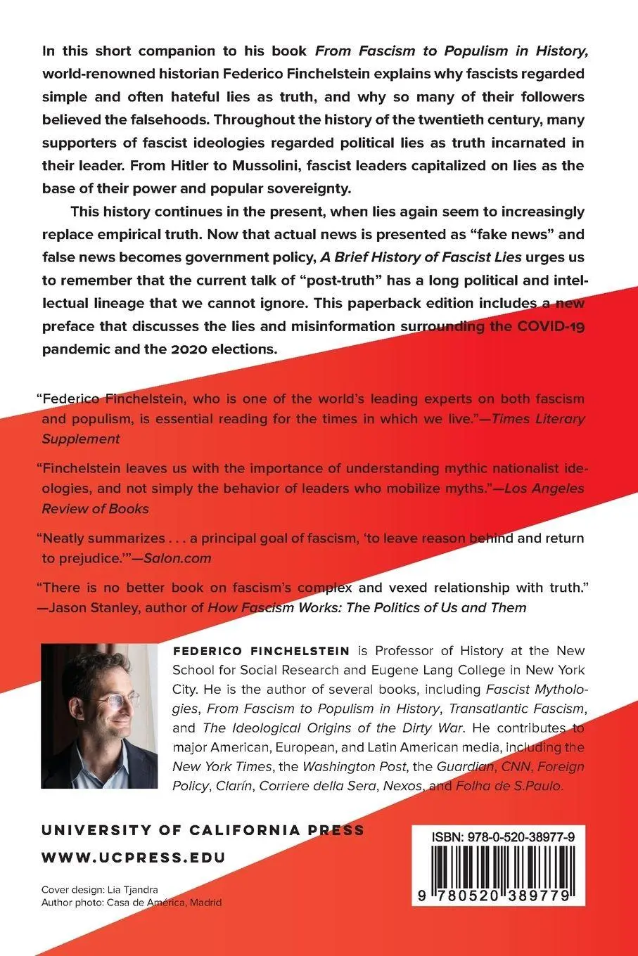 Rückseite: 9780520389779 | A Brief History of Fascist Lies | Federico Finchelstein | Taschenbuch