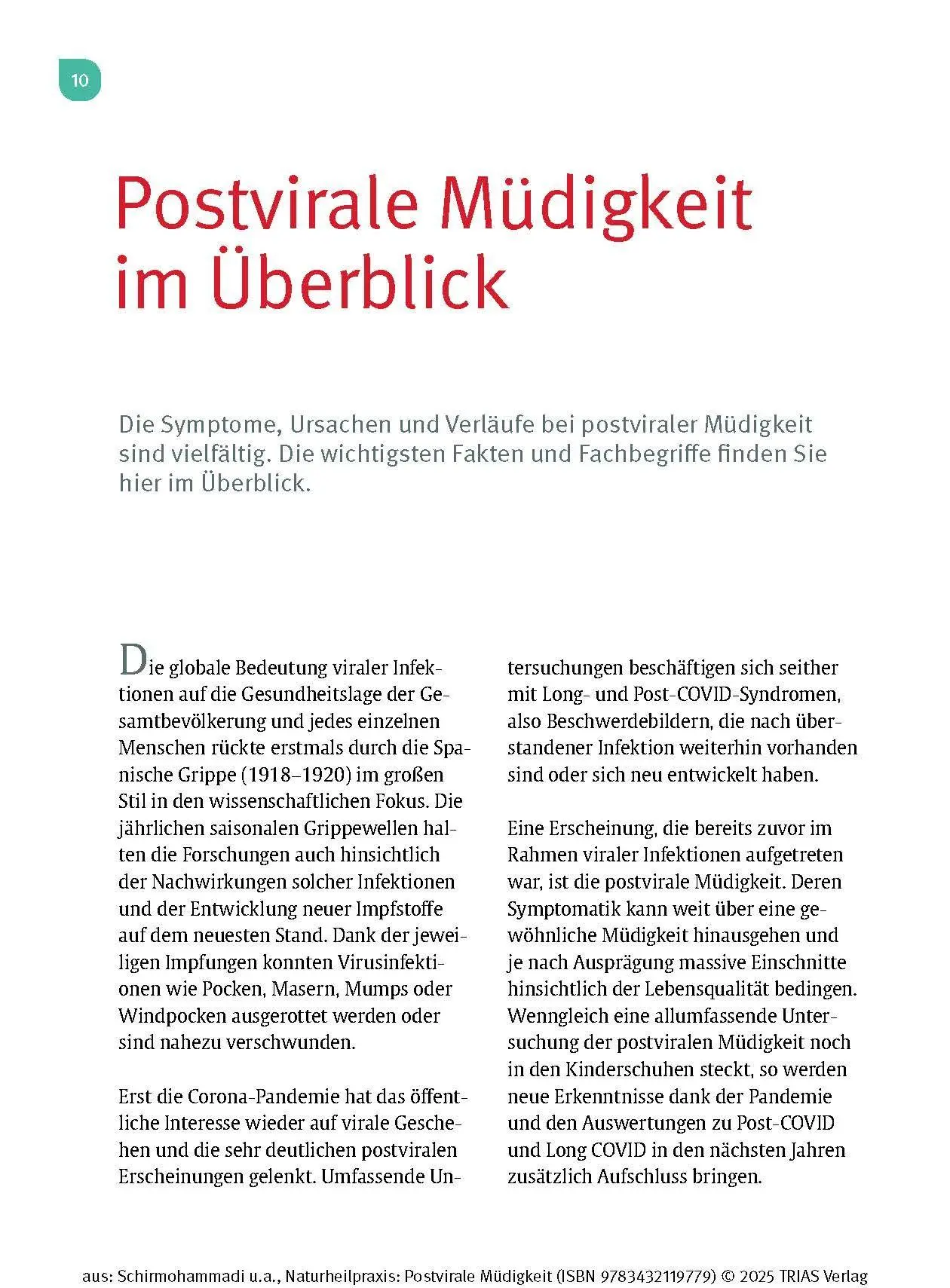 Bild: 9783432119779 | Naturheilpraxis: Postvirale Müdigkeit | Abbas Schirmohammadi (u. a.)